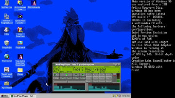 Fade 2 Grey: ModPlug Player - Windows 95 on DOSBox