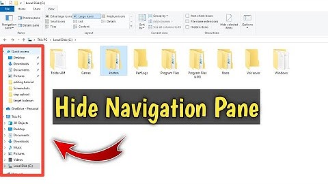 How to Hide Navigation Pane in Windows 10