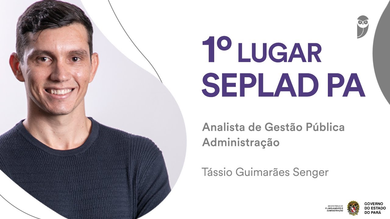 T ssio Senger Aprovado Em 1 Lugar No Concurso SEPLAD PA Para 