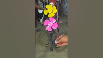 Running Two DC Fan Motor With Bicycle Wheel _ DC Motor #dcmotor #tech #shorts