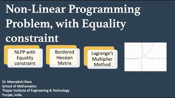 NLPP | With Equality Constraints | Lagrange Multiplier Method