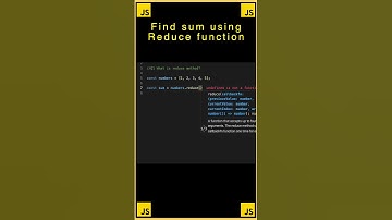 How to Find sum from number type array using reduce function | Javascript | Shorts