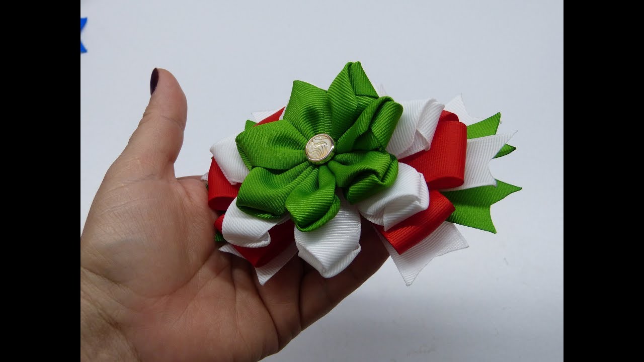 FLOR DE petalos punta Dobles para Ganchos con Moños y flores, Floresymoñosfaciles