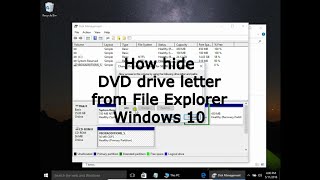 how hide dvd drive letter from file explorer windows 10