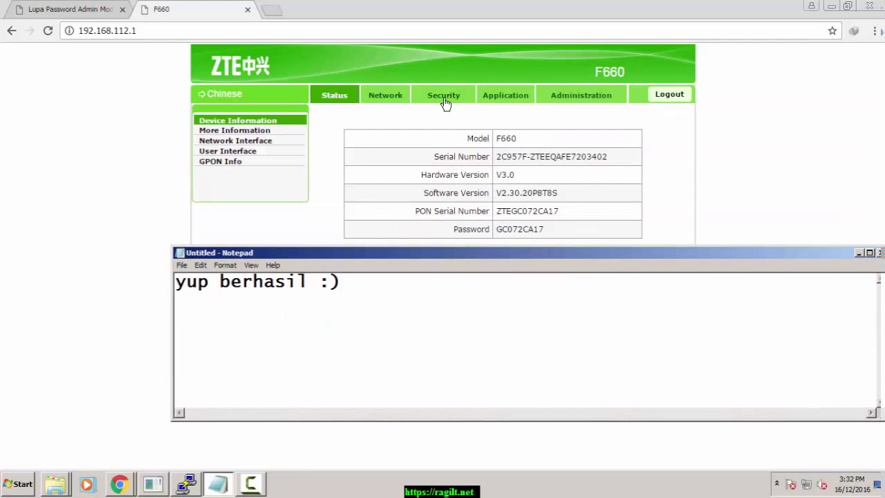 Solusi Lupa Password Admin Indihome ZTE F660 - YouTube