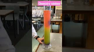 How to make a rainbow chemistry rain bow #rainbow #experiment #chemistry |Shorts