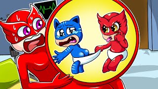 What Really Happened To Catboy & Owlette? - Baby Catboy bullies Baby Owlette - PJ MASKS 2D Animation