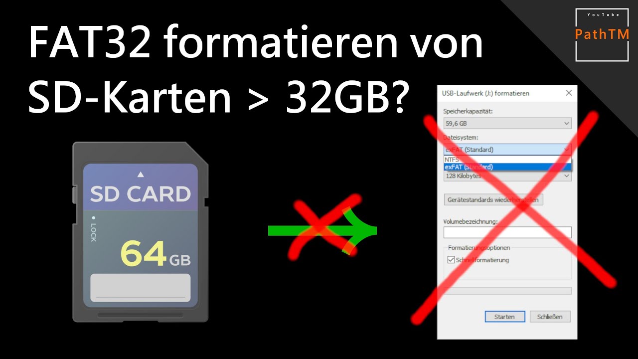 New Update FAT32 formatieren von (Micro-)SD Karten größer als 32GB | PathTM