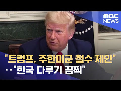 &quot;트럼프, 주한미군 철수 제안&quot;‥&quot;한국 다루기 끔찍&quot; (2022.05.11/930MBC뉴스)