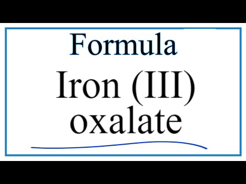 Video: Er Iron III oxalat opløseligt?