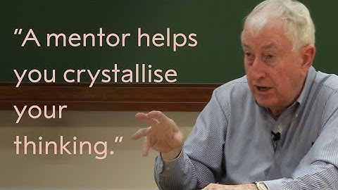 Peter Doherty: A mentor helps you crystallise your thinking