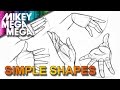 How To Draw HANDS - EASY SIMPLE BASIC SHAPES IN ANIME MANGA