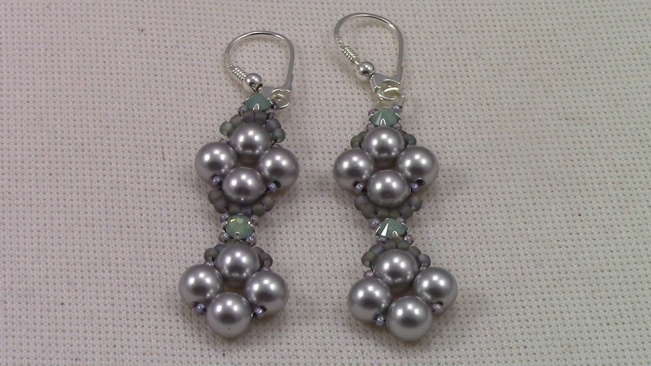 Handmade jewelry Raw Pearl and Montee Earrings 2016,12,02
