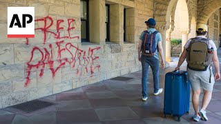 Reaction on Stanford University campus after Pro-Palestinian demonstrators arrested