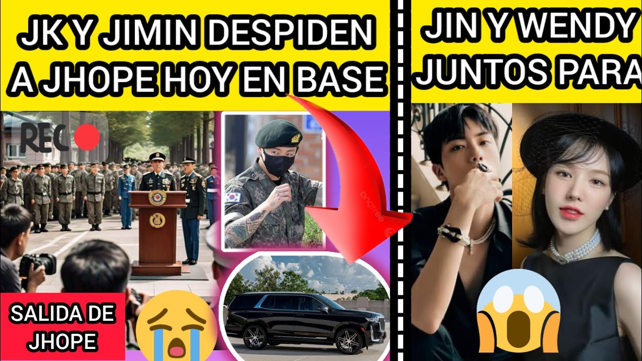 EXCLUSIVA🔴JIMIN Y JK DESPIDEN A JHOPE HOY DE ESTA MANERA😭JIN Y WENDY