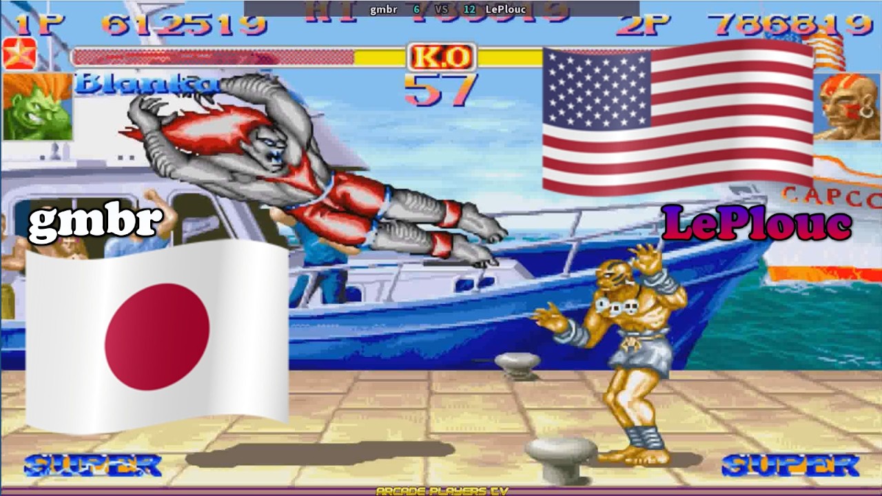 #arcade Street Fighter 2 Turbo ➤ gmbr (Japan) vs LePlouc (Usa) スーパーストリートファイターII X