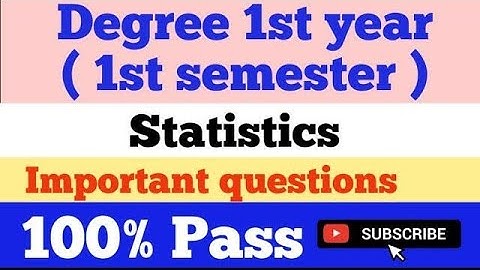 Bsc Statistics Sem 1 important questions