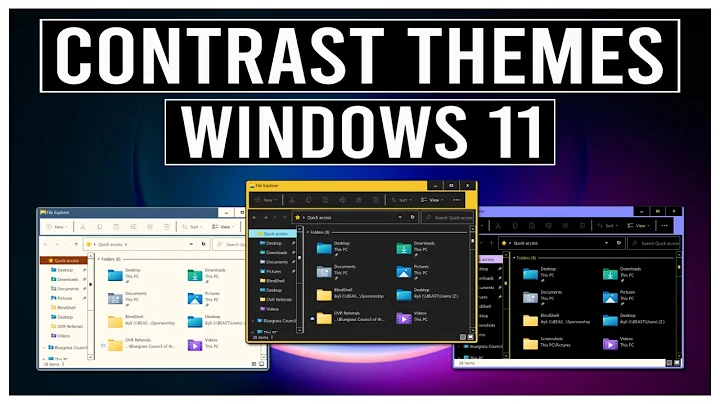 The New Themes, Contrast Themes, In Windows 11