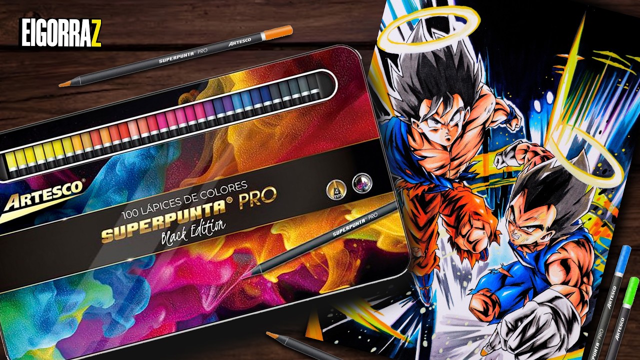 Probando Artesco Super Punta PRO dibujando a Goku vs Vegeta ⚡🖊️