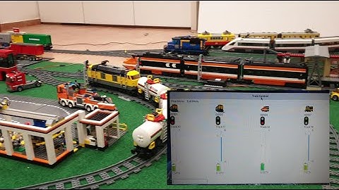 Controlling Lego trains with the computer: The graphical interface.