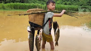 FULL VIDEO: 65 DAYS  An orphan boy khai makes traps to catch fish, and frogs catch crabs,catch theft