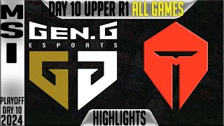 GEN vs TES Highlights ALL GAMES | MSI 2024 Upper Round 1 Knockouts Day 10 | Gen.G vs TOP Esports screenshot 4