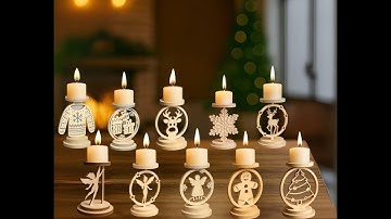 How to Make a Wooden Candle Holder | Laser Cutting Christmas SVG