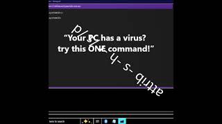 Delete Computer Virus with One Command | CMD Virus Removal Trick | Windows PC Fix #shorts #telugu