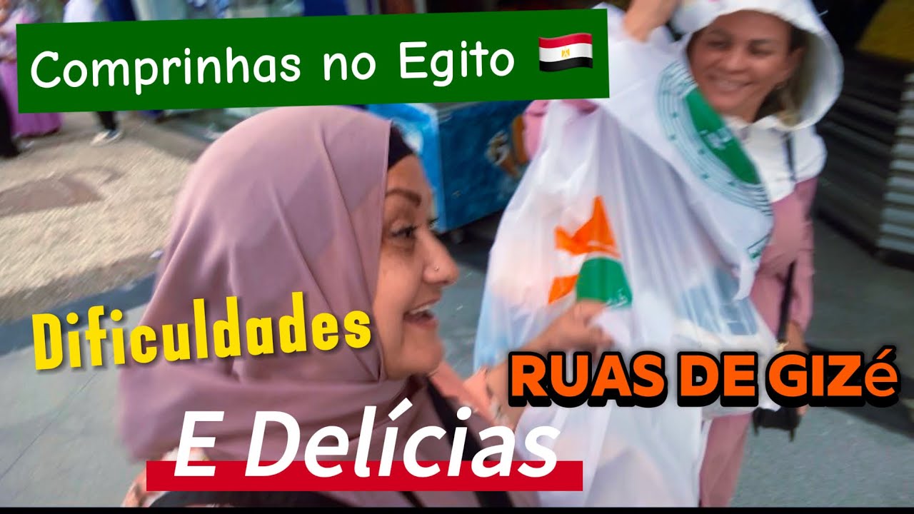 Como é Fazer Compras Na Cidade das  Pirâmides No Egito?!?  🇪🇬 Experiência incrível ! 
