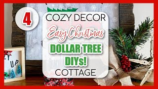 EASY DOLLAR TREE CHRISTMAS DIY PROJECTS! Cozy Christmas Budget Decor!