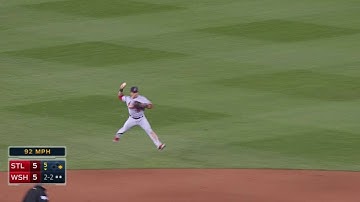 STL@WSH: Wong makes jumping throw to get Escobar