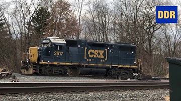 CSX GP38-2 SIDING IDLE WITH DISPATCH CHATTER