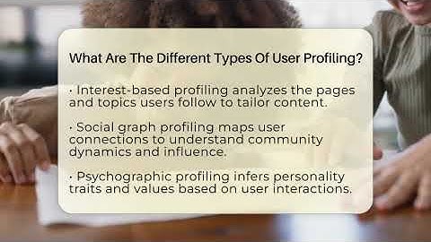 What Are The Different Types Of User Profiling? - Everyday-Networking