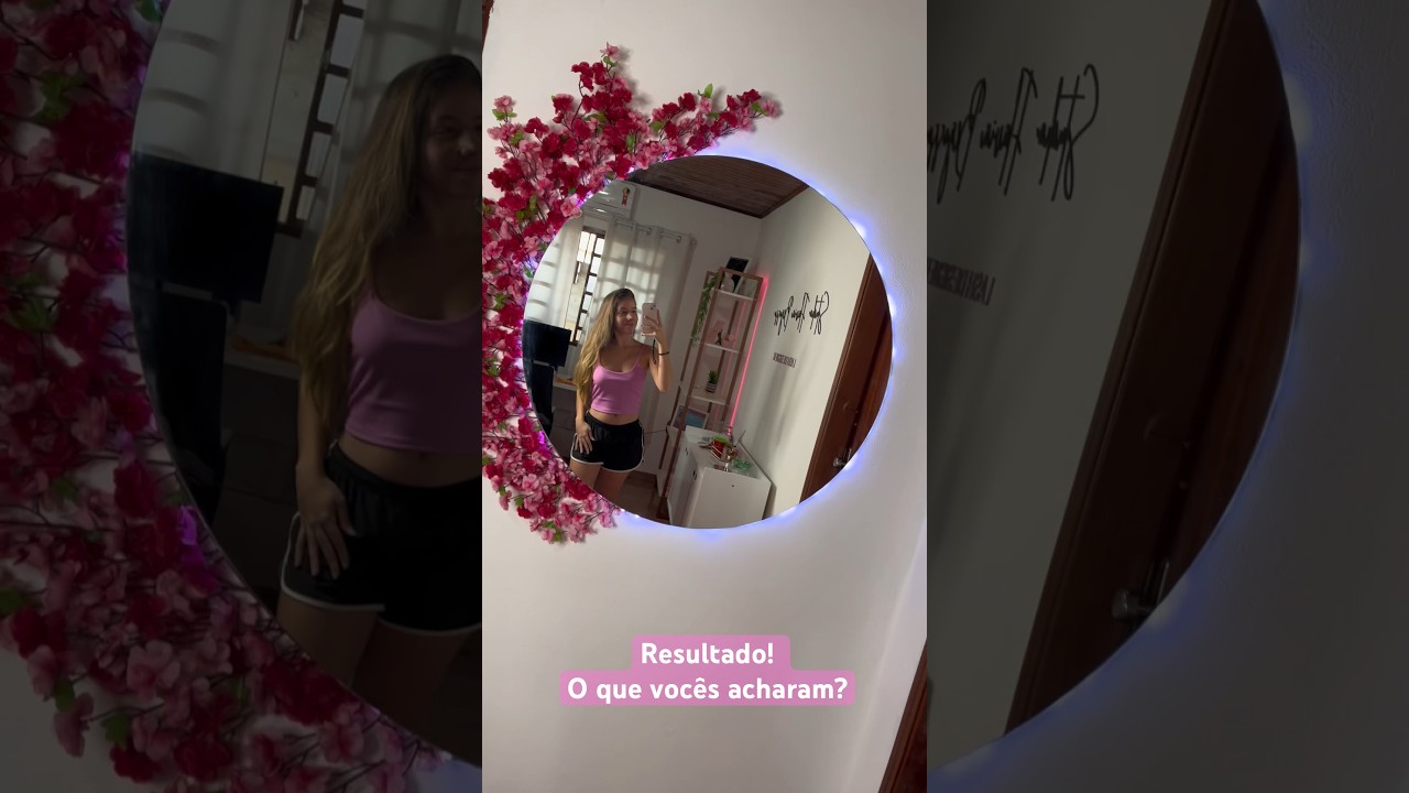 Transformando meu Studio gastando pouco! #decoration #decoração #espelho #flores