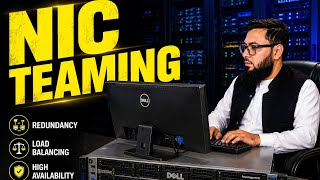 97- NIC Teaming in Windows Server 2019 in Pashto | LBFO vs SET | EtherChannel