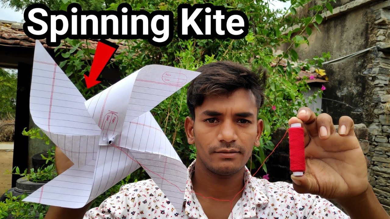 Spinning Pepar Kite Fly and Spins Like Spinner How To Make Glider
