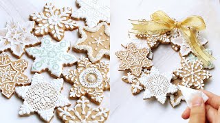 10 Ideas for Snowflake Cookies  | Satisfying Cookie Decorating with Royal Icing