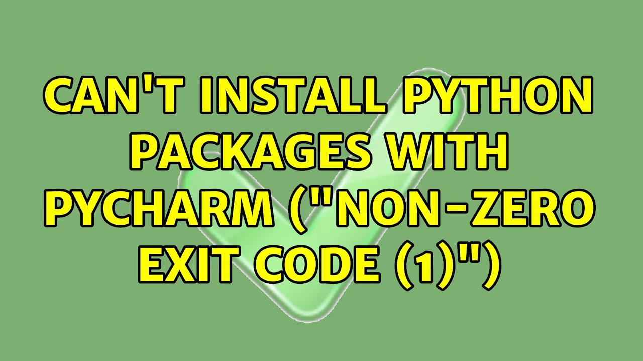 Non zero exit code