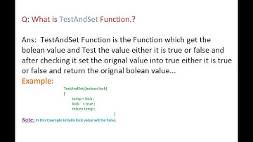 Hardware Solution; N process Solution; TestAndSet