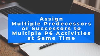 Assign Multiple Predecessors or Successors to Multiple P6 Activities at Same Time