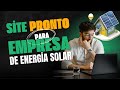 Site pronto para Empresa de Energia Solar - WordPress