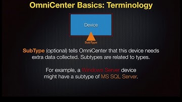 OmniCenter 10 Training - 01 Terminology
