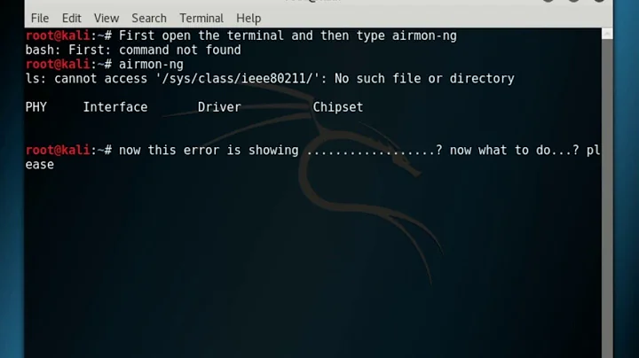 fix error Fix ls:cannot access sys/class/ieee80211 kali linux