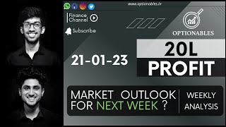 Market Outlook for Next Week | Market Summary | 20 L Profit | 22-January-2023 | Optionables