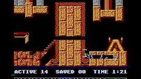 Lemmings (NES) mayhem level 24 solution