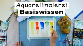 Alice-ART Aquarell Kurs 1 für Anfänger  Basiswissen und Materialien Malen lernen watercolor supplies