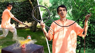 I Exceeded the Speed of Sound with a Bullwhip! (Ultra Slow Motion)