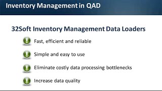 Inventory in QAD - 32 Soft Webinar screenshot 5