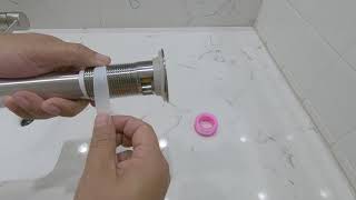 How to install a bathroom sink popup drain stopper