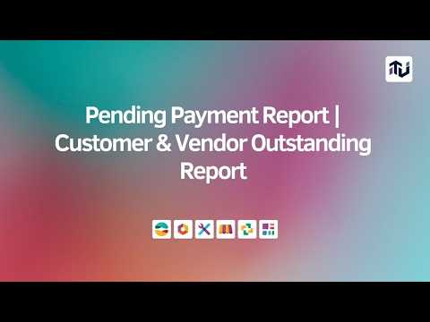 Odoo Pending Payment Report | Customer & Vendor Outstanding Invoice Reports